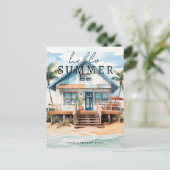 ハローサマーウォーターカラービーチハウスリアルティ ポストカード (スタンド正面)