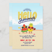 ハローサマーキャラクター招待状 招待状 (正面/裏面)
