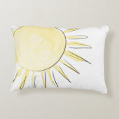 ハローサマーサンシャインイエローおもしろいパステル夏期 アクセントクッション (裏面)