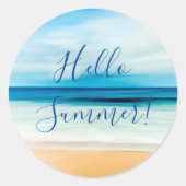 ハローサマーサンディビーチ航海のシー海 ラウンドシール (正面)