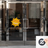 ハローサマーサン（サングラス） ウィンドウサイン (オフィスドア)