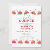 ハローサマースイートスイカ誕生日パーティー 招待状 (正面)