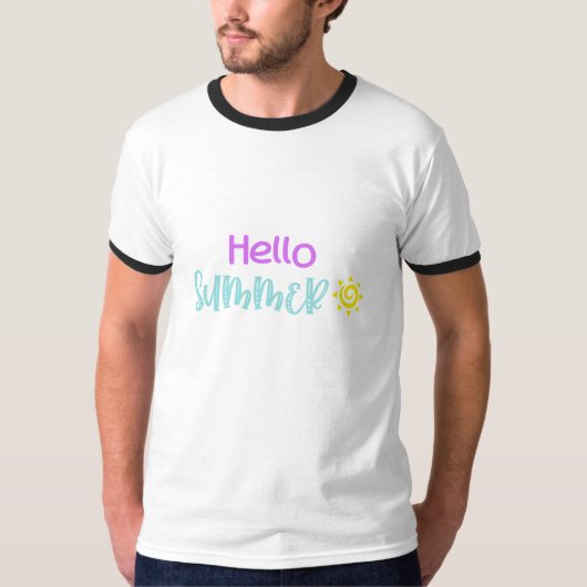 ハローサマータイポグラフィ Tシャツ (正面)