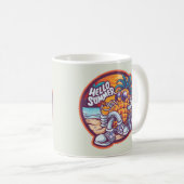 ハローサマーハッピーパイナップルスケッチ コーヒーマグカップ (正面右)