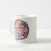 ハローサマーハッピーパイナップルスケッチ コーヒーマグカップ (正面左)