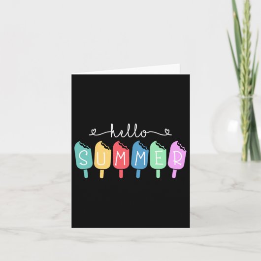 ハローサマーハッピーラストデイスクール先生生 カード (正面)