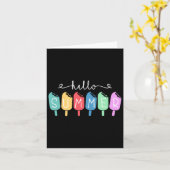 ハローサマーハッピーラストデイスクール先生生 カード (黄色い花)