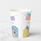 ハローサマーバカラフルナープールパーティー誕生日 紙コップ (右)