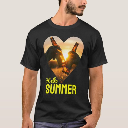ハローサマーバケーションサンビールサンシャイン Tシャツ (正面)