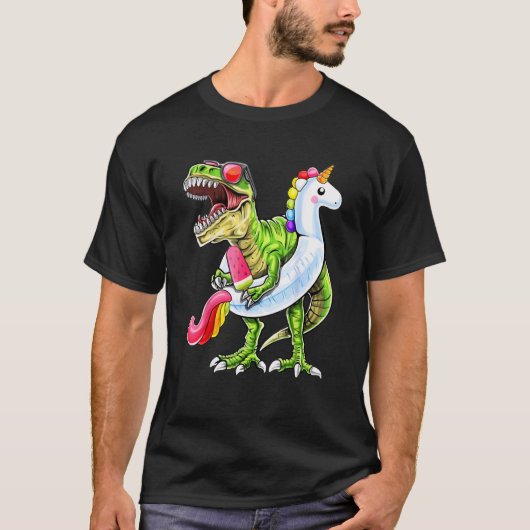 ハローサマーバケーションレディ夏期恐竜 Tシャツ (正面)