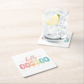 ハローサマーパステルポプシクル スクエアペーパーコースター (インサイチュ)