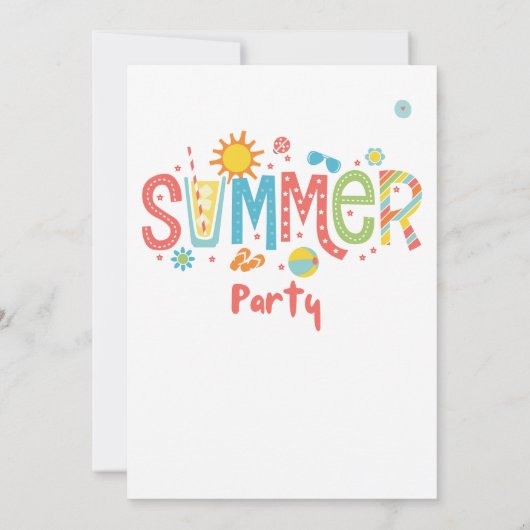 ハローサマーパーティの招待状 招待状 (裏面)