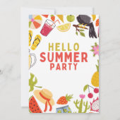 ハローサマーパーティの招待状 招待状 (裏面)