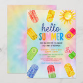 ハローサマーパーティー 招待状 (正面/裏面)