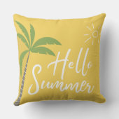 ハローサマーパームツリーとサンイエロー クッション (裏面)