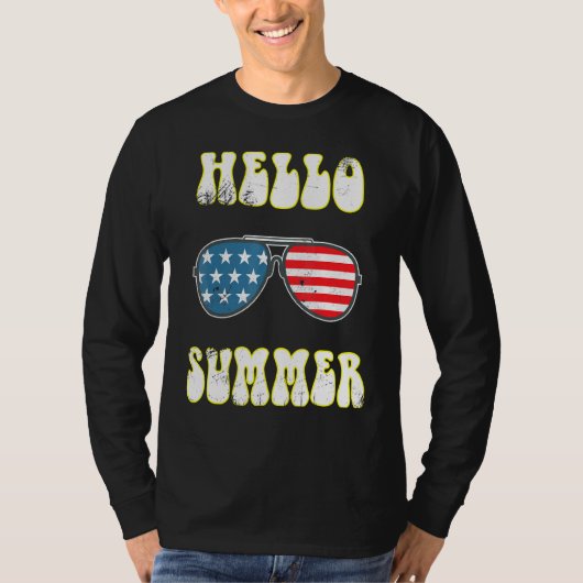 ハローサマービーチサングラス Tシャツ (正面)