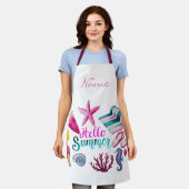 ハローサマービーチサンダーコーブ エプロン (着用した状態)