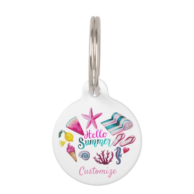 ハローサマービーチサンダーコーブ ペット　ネームタグ (裏面)