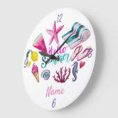 ハローサマービーチサンダーコーブ ラージ壁時計 (傾斜)