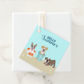 ハローサマービーチドッグズブルーオレンジ フェイバータグ (インサイチュ)