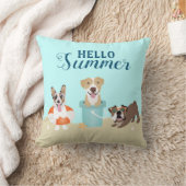 ハローサマービーチドッグ クッション (ブランケット)