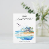 ハローサマービーチハウス海ビジネス ポストカード (スタンド正面)