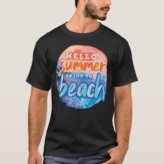ハローサマービーチ Tシャツ (正面)