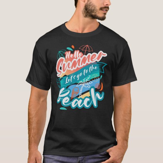 ハローサマービーチ Tシャツ (正面)