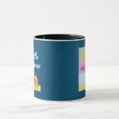 ハローサマーピンクフラミンゴデザイン – コンボマグカップ マグカップ (中央)