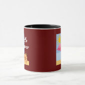 ハローサマーピンクフラミンゴデザイン – コンボマグカップ マグカップ (中央)