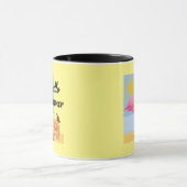 ハローサマーピンクフラミンゴデザイン – コンボマグカップ マグカップ (中央)