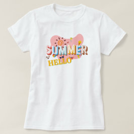 ハローサマーファンビーチTシャツ" Tシャツ