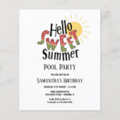ハローサマープールパーティーバイデイバジェット招待状 (正面)