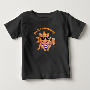 ハローサマーベビーボディスーツ ベビーTシャツ