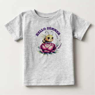ハローサマーベビーボディスーツ ベビーTシャツ