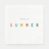 ハローサマーペーパーナプキンモダン スタンダードランチョンナプキン (正面)