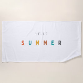 ハローサマーモダンビーチタオル ビーチタオル