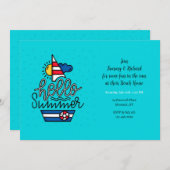 ハローサマー招待状 招待状 (正面/裏面)