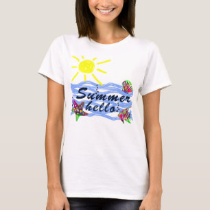 ハローサマー海と太陽 Tシャツ