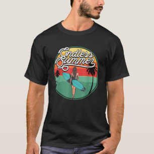 ハローサマー無限の夏のレトロヴィンテージビーチ Tシャツ