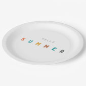 ハローサマー紙プレート モダン ペーパープレート (アングル)