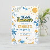 ハローサマー誕生日 招待状 (スタンド正面)