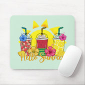 ハローサマー鮮やかトロピカルフルーツスムージー マウスパッド (マウス)