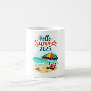ハローサマー2025 🌊カラフルビーチマグカップ コーヒーマグカップ