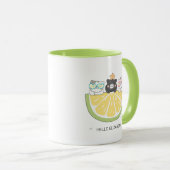 ハローサマー – かわいいドードルキャッツ&レモンスライスマグカップ マグカップ (正面右)