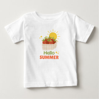 ハローサマー ストロベリーサンシャインベビーTシャツ ベビーTシャツ