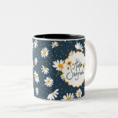 ハローサンシャイクラシックンデイジー花 ツートーンマグカップ (正面右)