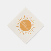 ハローサンシャインかわいいボホシャワーナプキン スタンダードカクテルナプキン (角)