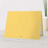 ハローサンシャインイエローキュートハッピーハッピータイポグラフィビッグ カード (裏面)