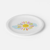 ハローサンシャインガールベビーシャワー紙プレート ペーパープレート (アングル)